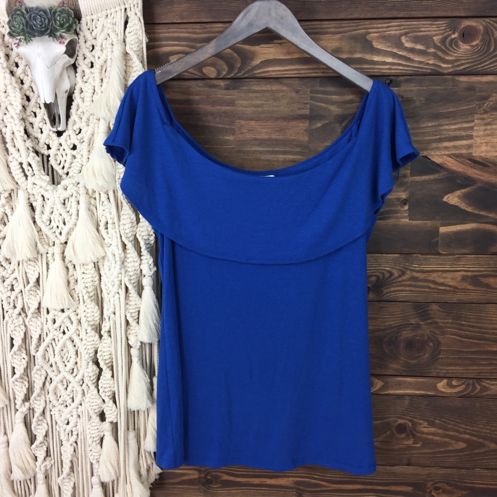 Papaya | Ribbed Off Shoulder Blouse - Picture 2 of 4